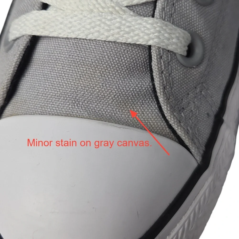 Converse All Star High Street Sneakers Mens 11 Gray White Mid Top Canvas Shoes - Picture 5 of 9